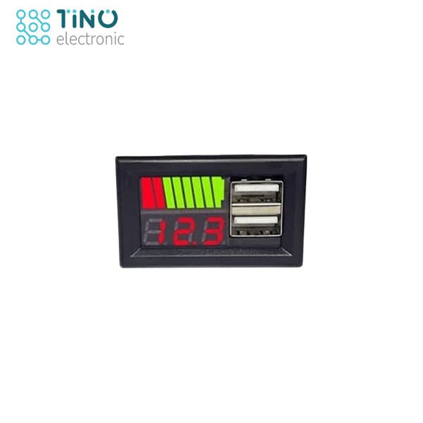 نمایشگر باتری خشک اسیدی همراه با USB