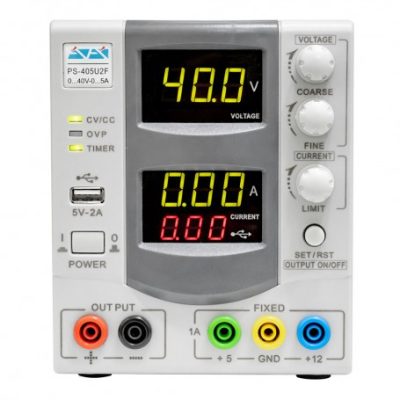 منبع تغذیه آداک ADAK PS-405U2F 40V / 5A + USB +5V , 12V