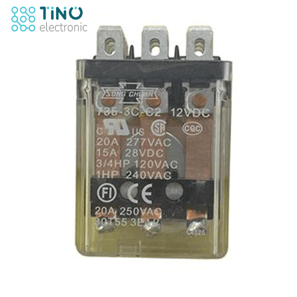 رله شیشه ای 12 ولت 20 آمپر REL 735 3C C2 12V 20A 3C