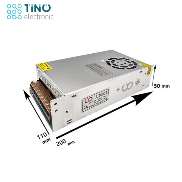 سوئیچینگ S-250-12 LXO 12V 20A AUTO FAN